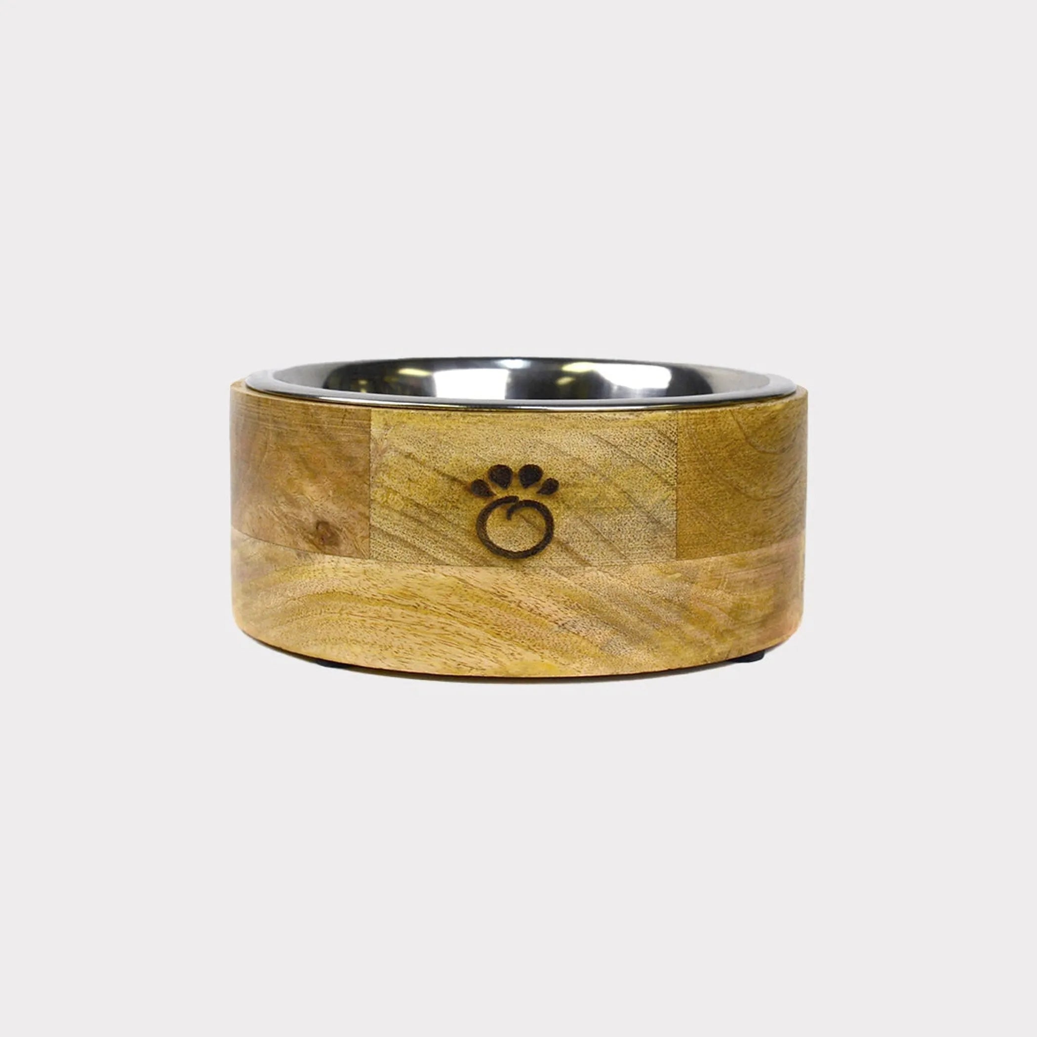 GF Pet Mango Wood Bowl – Handmade Dog & Cat Bowl with Stainless Insert
