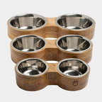 GF Pet Mango Wood Double Diner – Elevated Dog & Cat Feeder