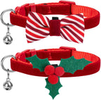 Seasonal Cat Collars 2-Pack – Breakaway Bow Ties with Bells - FurriendlyPaws | Furry Friends, Happy Hearts