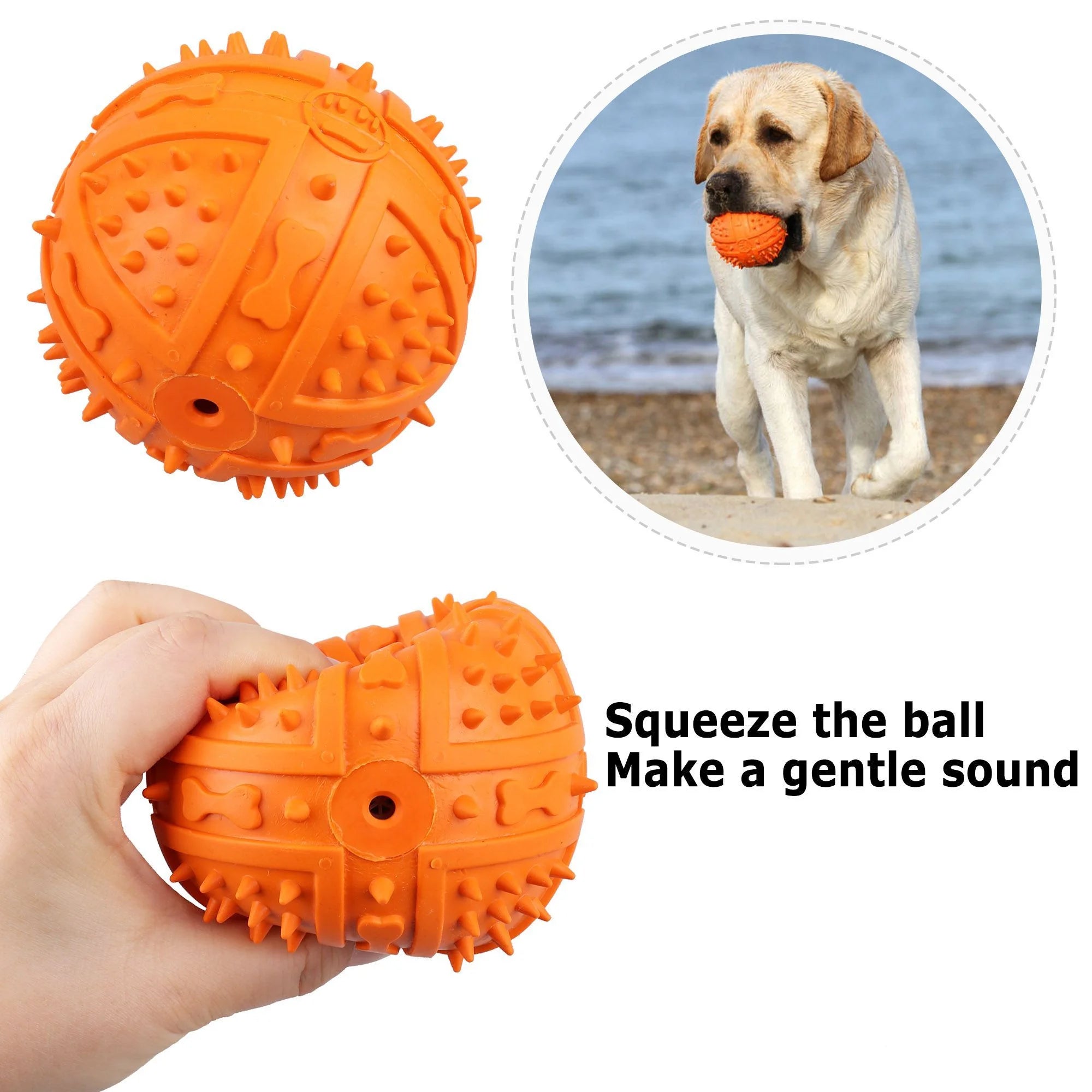 4 Pack Large Dog Treat Balls – Interactive Food Dispensing Puzzle Toys for Puppies, IQ Training, Teeth Cleaning & Chewing – Natural Rubber, Non-Toxic