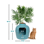Original Hidden Litter Box Planter – Hooded Cat Litter Box with Fake Plant Cover