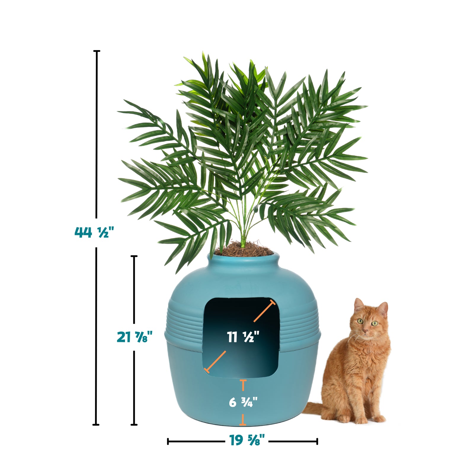 Original Hidden Litter Box Planter – Hooded Cat Litter Box with Fake Plant Cover