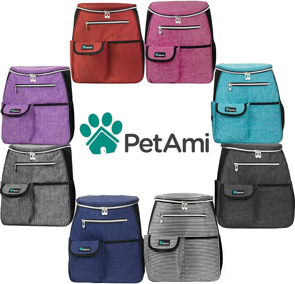 Airline Approved Dog Travel Backpack - Ultimate Pet Backpack with Food Container, Collapsible Bowls & Puppy Diaper Bag - Perfect for Hiking & Camping - Ideal Dog Mom Gift - Dark Gray