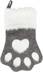 Large Dog & Cat Christmas Stockings – Plush Paw-Shaped Holiday Hanging Socks