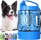 Portable Dog Water Bottle with Built-In Bowl – Leak-Proof, BPA-Free Travel Dispenser for Walks, Hiking & Outdoor Adventures