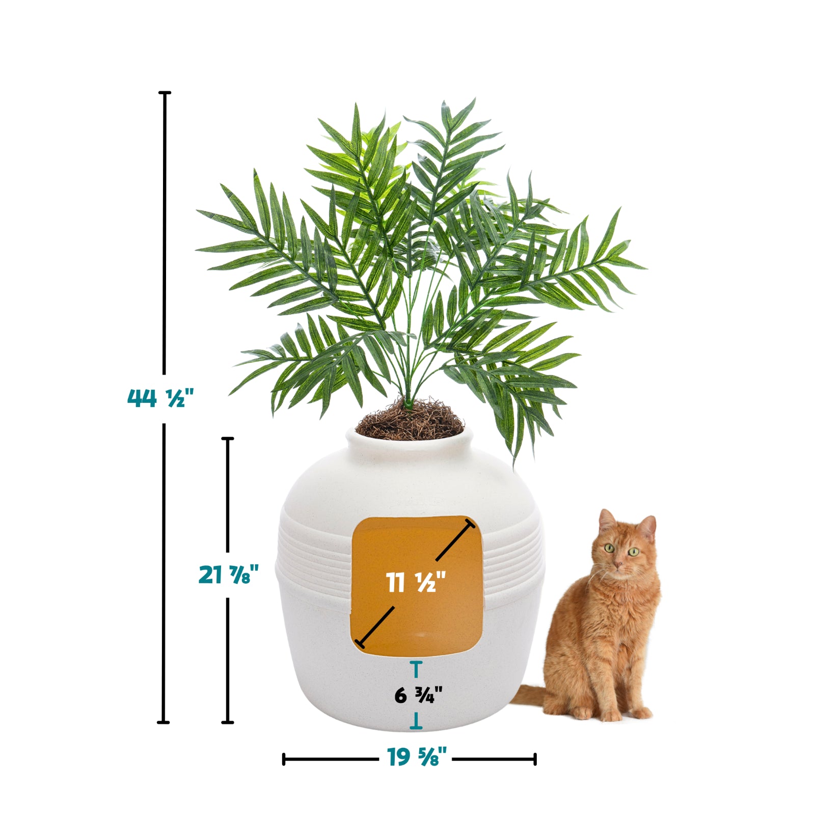 Original Hidden Litter Box Planter – Hooded Cat Litter Box with Fake Plant Cover