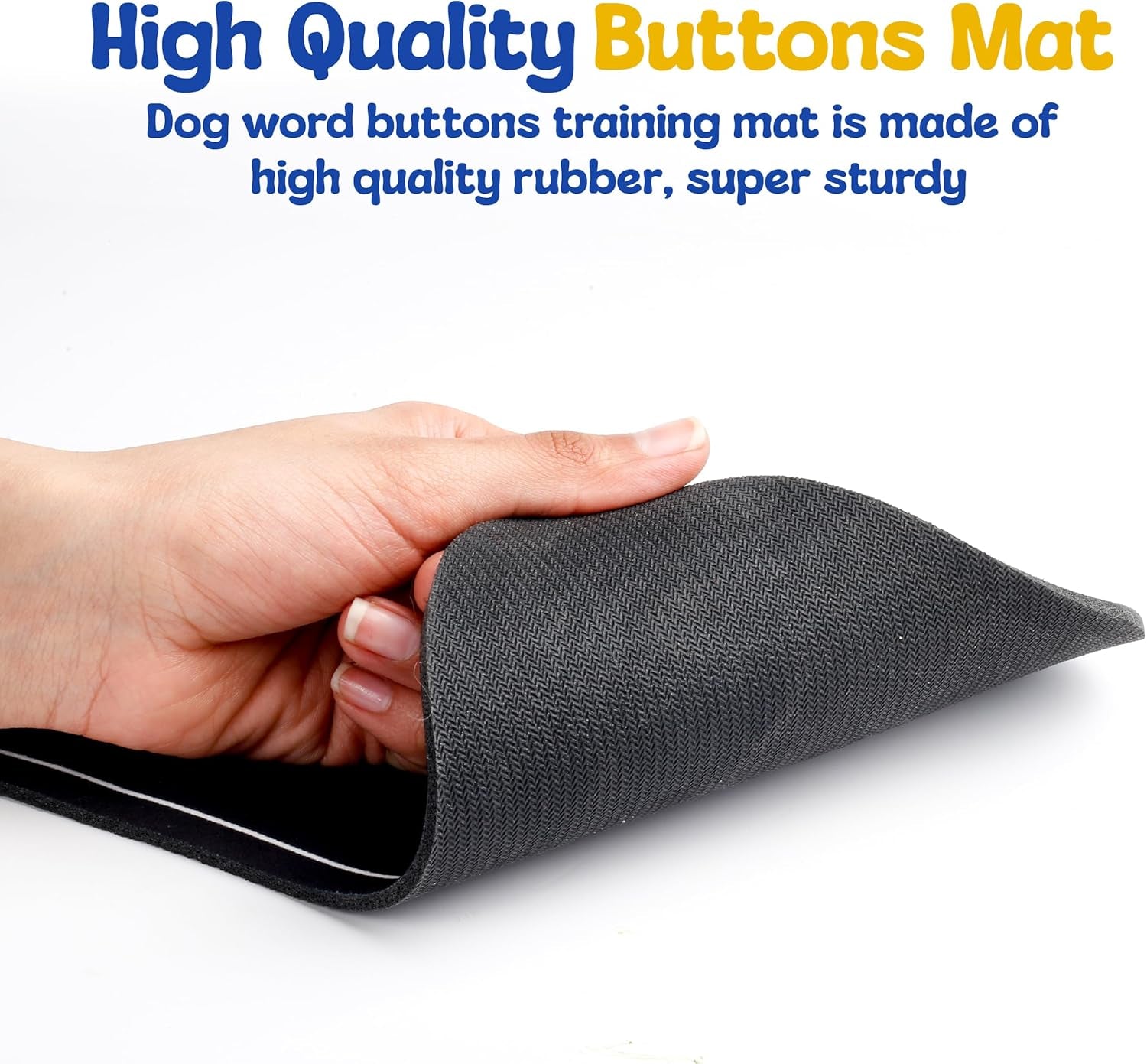 Train Your Dog with Recordable Buttons – 6 or 8 Pack Talking Button Set with Mat & Clicker