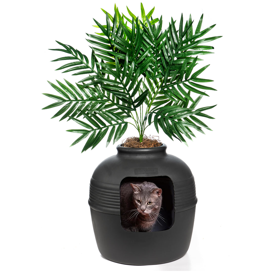 Original Hidden Litter Box Planter – Hooded Cat Litter Box with Fake Plant Cover