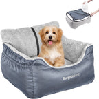 Dog Car Seat for Small Dogs – Cozy Booster Bed with Leash & Storage