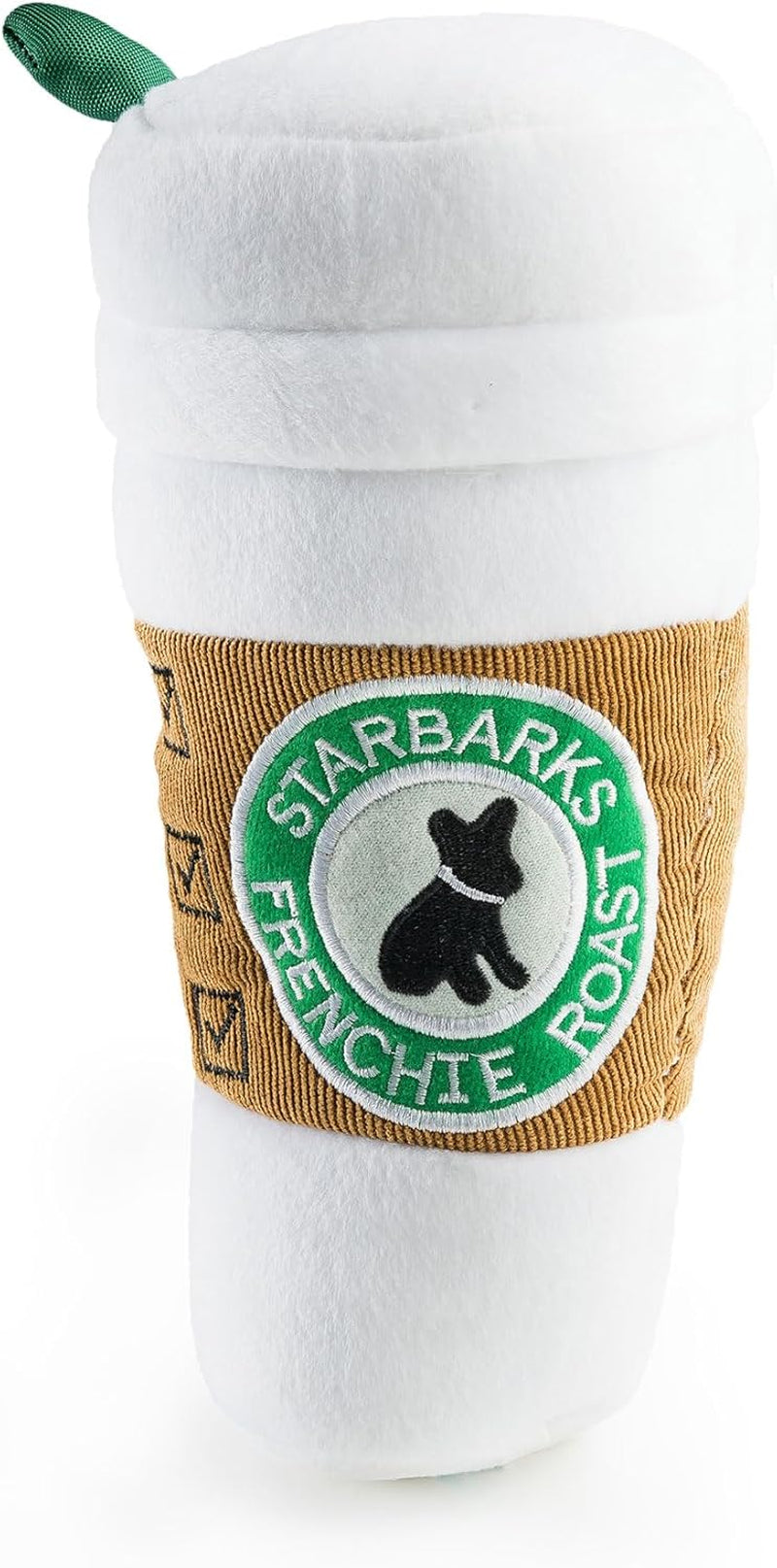 LaBarka Pawsecco Plush Dog Toy – Funny Designer Parody Toy with Squeaker for All Breeds, Soft, Stylish & Machine-Washable