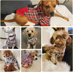 Plaid Dog Hoodie – Warm Winter Coat with Leash Hole, Stylish Sweater for Small, Medium & Large Dogs & Cats