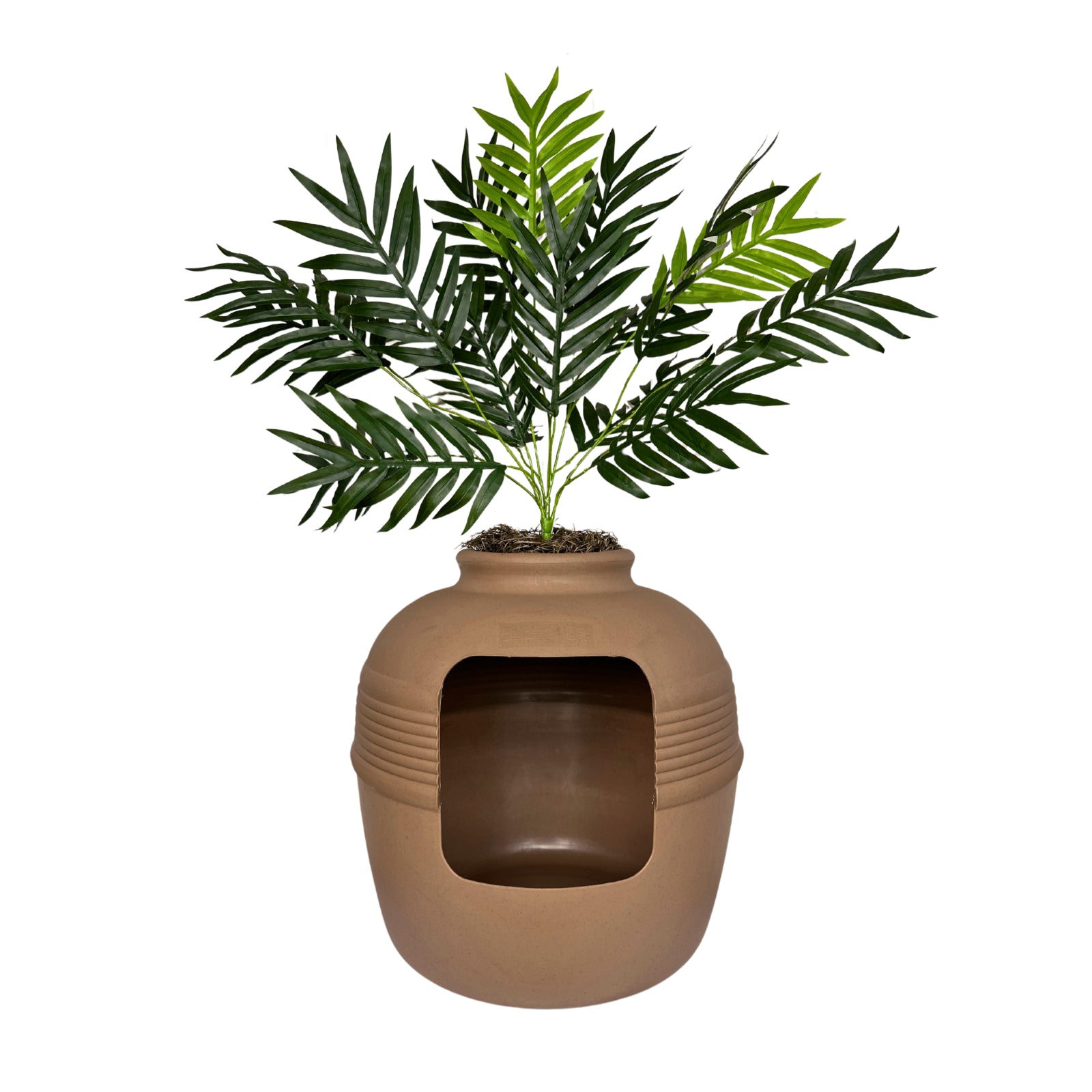 Original Hidden Litter Box Planter – Hooded Cat Litter Box with Fake Plant Cover