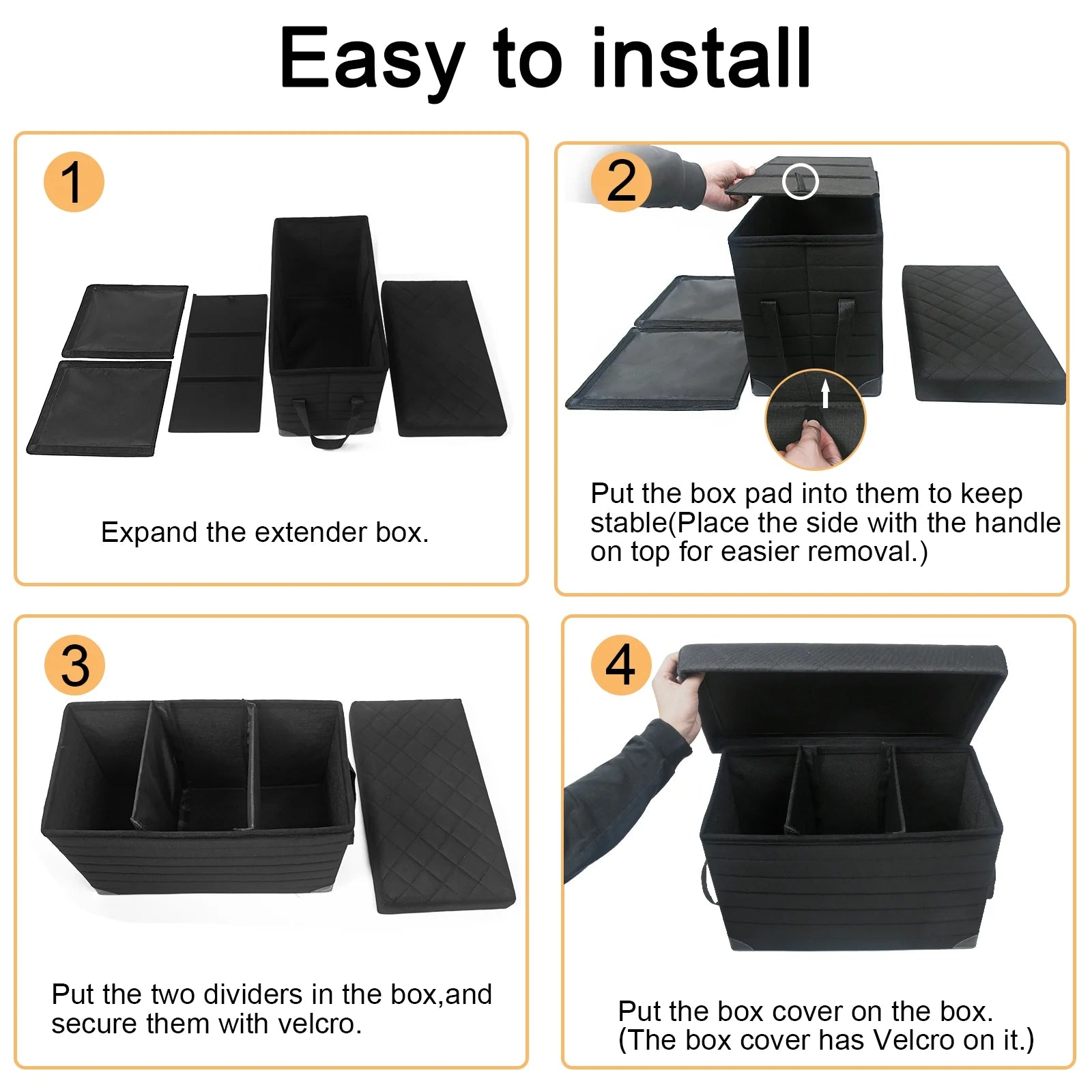 Car Back Seat Extender for Large Dogs – Pet Seat Extender with Storage