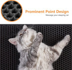 Cat Litter Mat 23"x17" – EVA Honeycomb Double Layer, Waterproof & Urine-Proof Scatter Control, Washable, BPA-Free