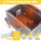 🏠❄️ Insulated Heated Cat House with Temperature Control – Weatherproof Feral & Outdoor Cat Shelter