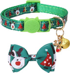 Christmas Cat Collar with Bow Tie & Bell – Adjustable Safety Breakaway for Cats & Kittens - FurriendlyPaws | Furry Friends, Happy Hearts