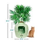 Original Hidden Litter Box Planter – Hooded Cat Litter Box with Fake Plant Cover