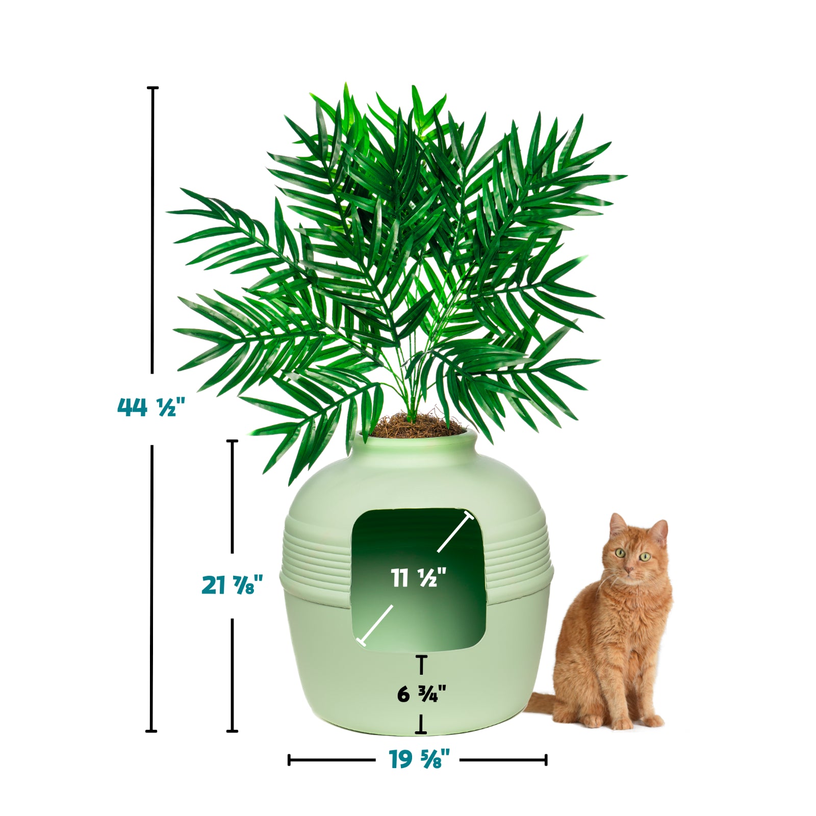Original Hidden Litter Box Planter – Hooded Cat Litter Box with Fake Plant Cover