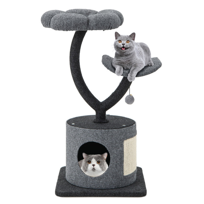 Cat Tree for Large & Small Cats – Stylish Metal Frame Cat Tower