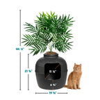 Original Hidden Litter Box Planter – Hooded Cat Litter Box with Fake Plant Cover