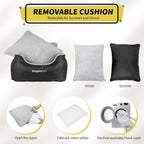 Dog Car Seat for Small Dogs – Cozy Booster Bed with Leash & Storage
