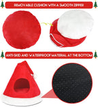 Christmas Tree Cat Bed Tent – Cozy Self-Warming Pet House for Cats & Small Dogs