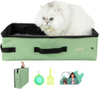 Portable Cat Travel Litter Box – Leakproof, Foldable & Odor-Control
