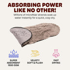 Dirty Dog Shammy – Super Absorbent Dog Drying Towel with Dual Hand Pockets & Elastic | Fast-Drying Plush Microfiber, Machine Washable, 31"x13"
