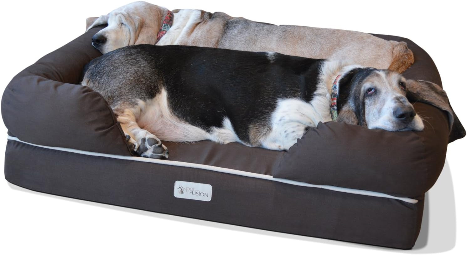 Ultimate Orthopedic Memory Foam Dog Bed with Bolsters – XL (44"x34") Waterproof, Washable Cover, Durable Cotton-Poly Blend
