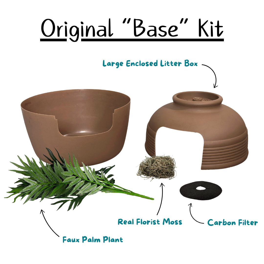 Original Hidden Litter Box Planter – Hooded Cat Litter Box with Fake Plant Cover