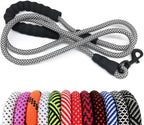 Dog leash with black and white pattern, displayed with multiple color options below on a white background.