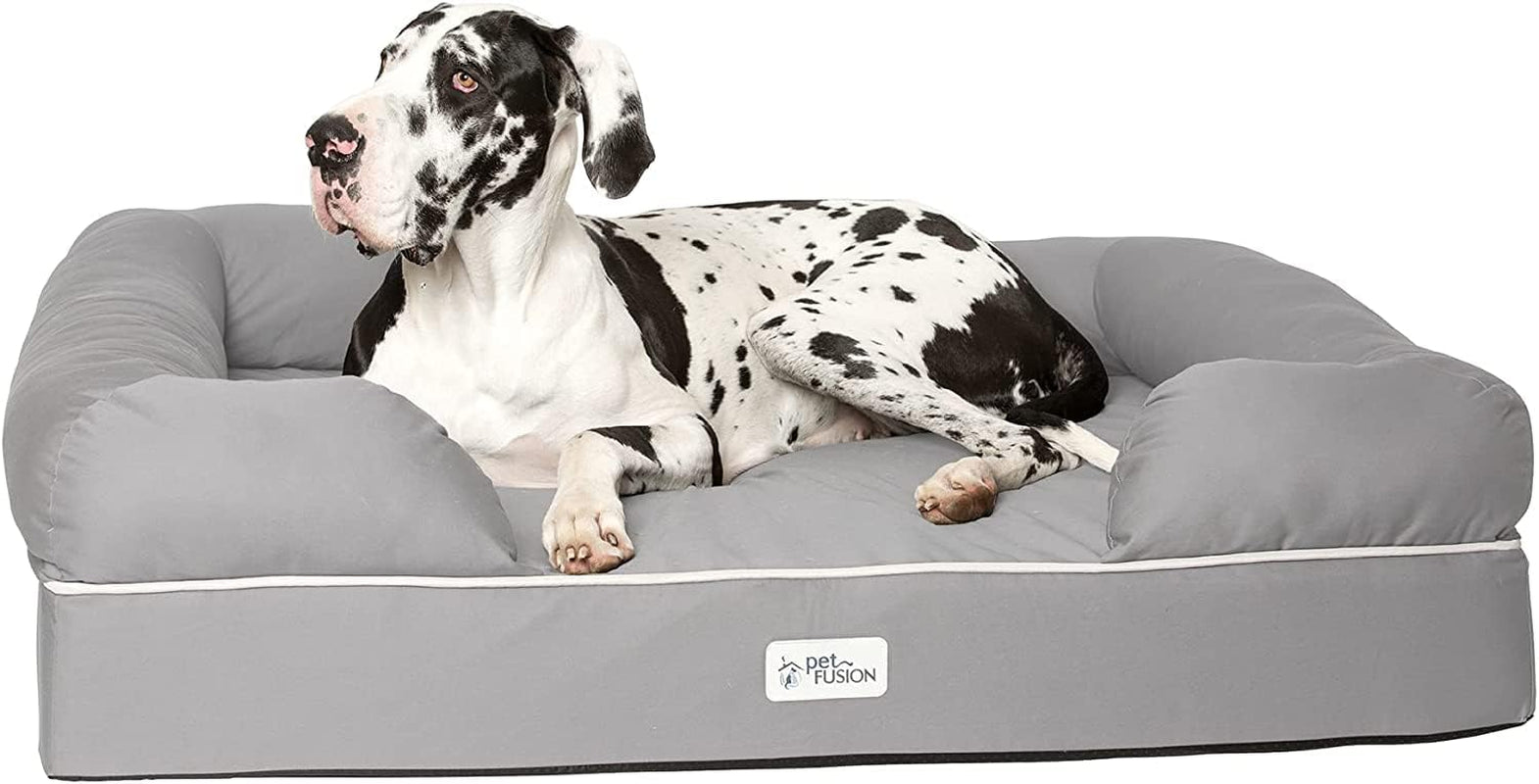 Ultimate Orthopedic Memory Foam Dog Bed with Bolsters – XL (44"x34") Waterproof, Washable Cover, Durable Cotton-Poly Blend