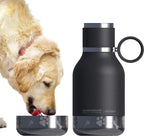 Buddy Bottle™ by Asobu – Stainless Steel Insulated Water Bottle with Removable Dog Bowl & Treat Storage