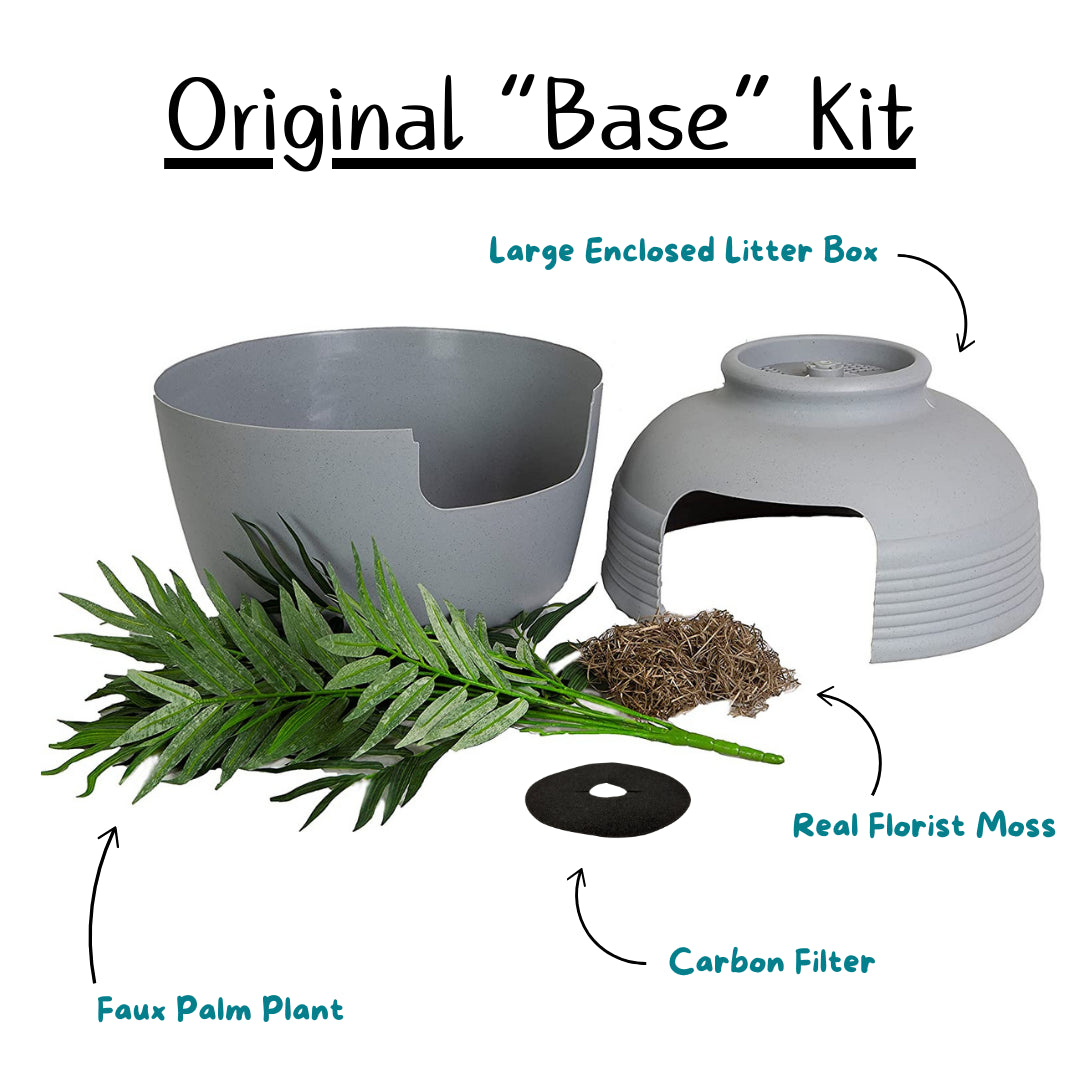 Original Hidden Litter Box Planter – Hooded Cat Litter Box with Fake Plant Cover