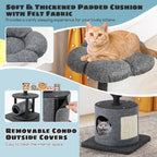 Cat Tree for Large & Small Cats – Stylish Metal Frame Cat Tower
