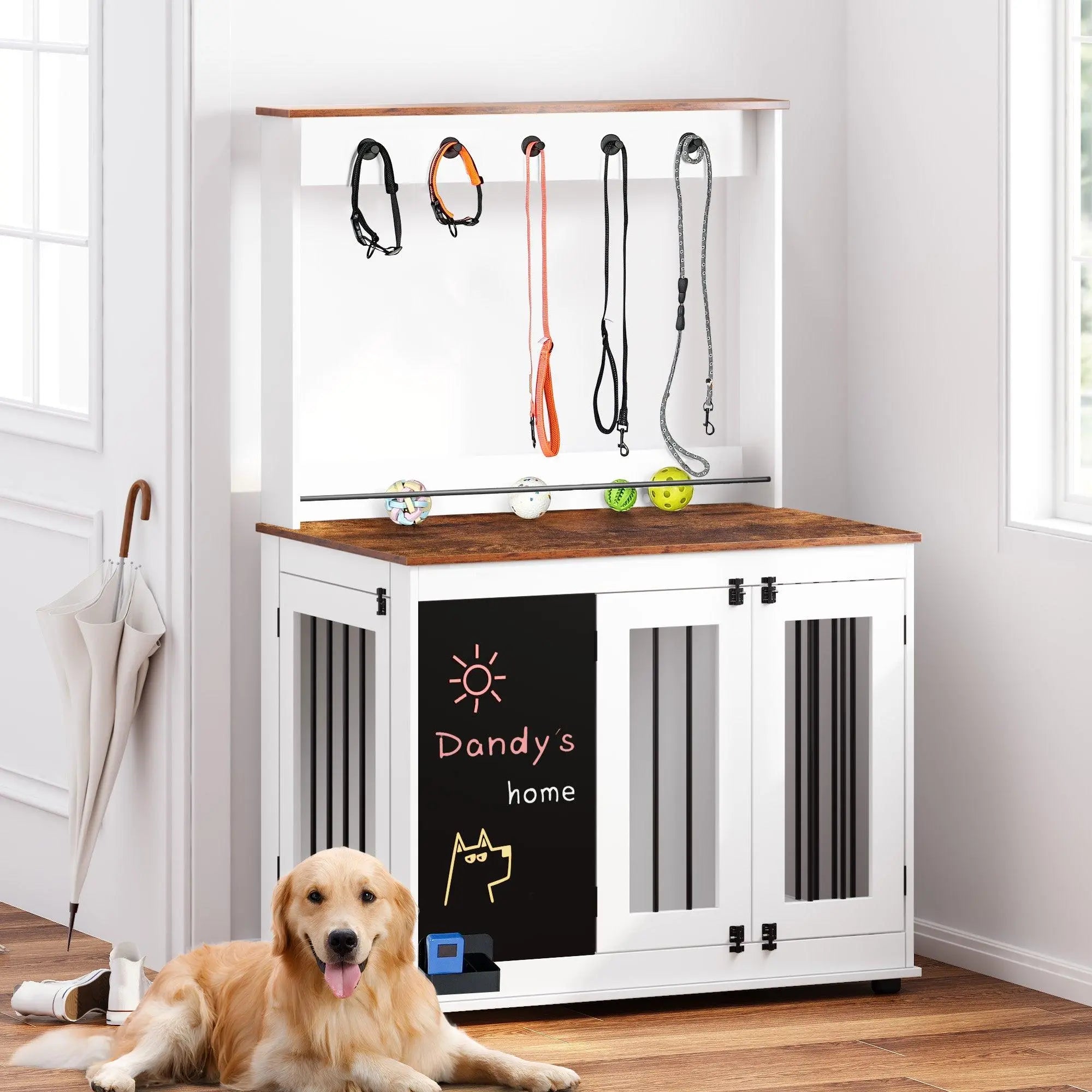 Graffiti-Inspired Dog Crate: Heavy-Duty Furniture for Your Furry Friend .2. - FurriendlyPaws | Furry Friends, Happy Hearts