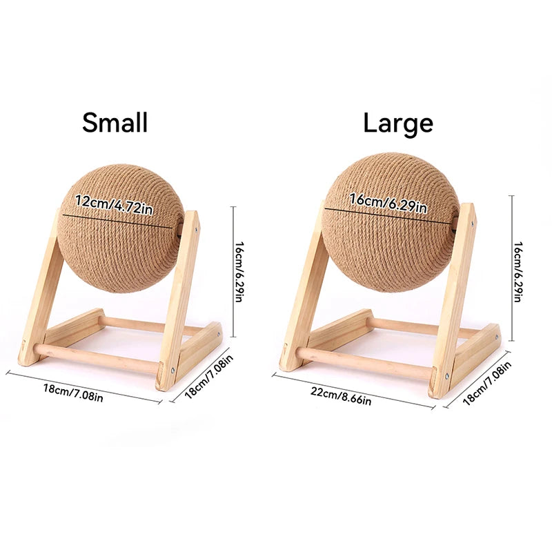 Sisal Cat Scratching Ball Toy – Interactive Play for Cats