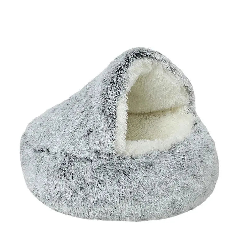 Warm & Cozy Round Plush Bed.6. - FurriendlyPaws | Furry Friends, Happy Hearts