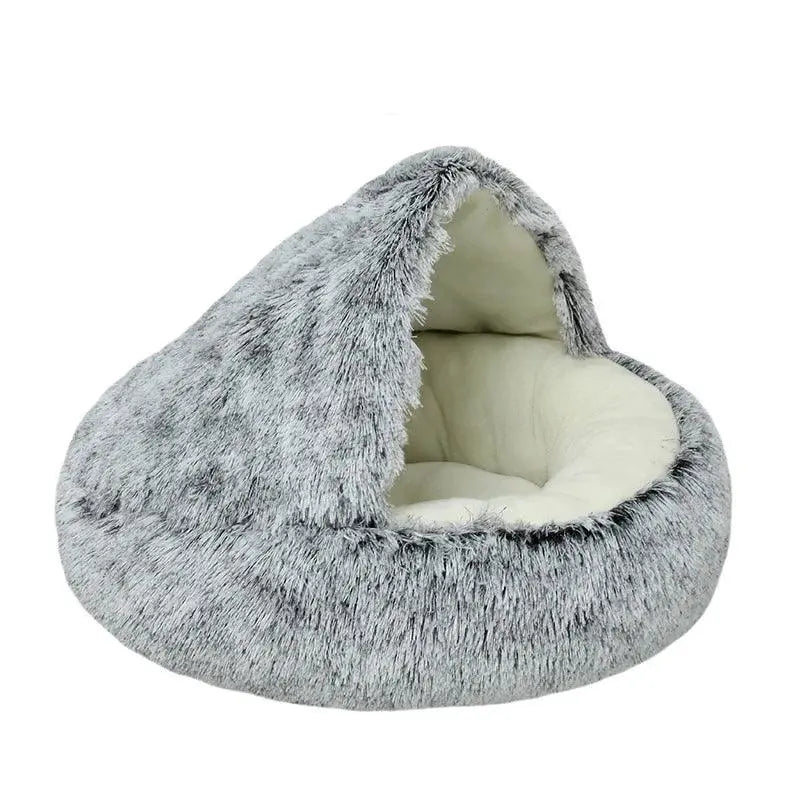 Warm & Cozy Round Plush Bed.9. - FurriendlyPaws | Furry Friends, Happy Hearts