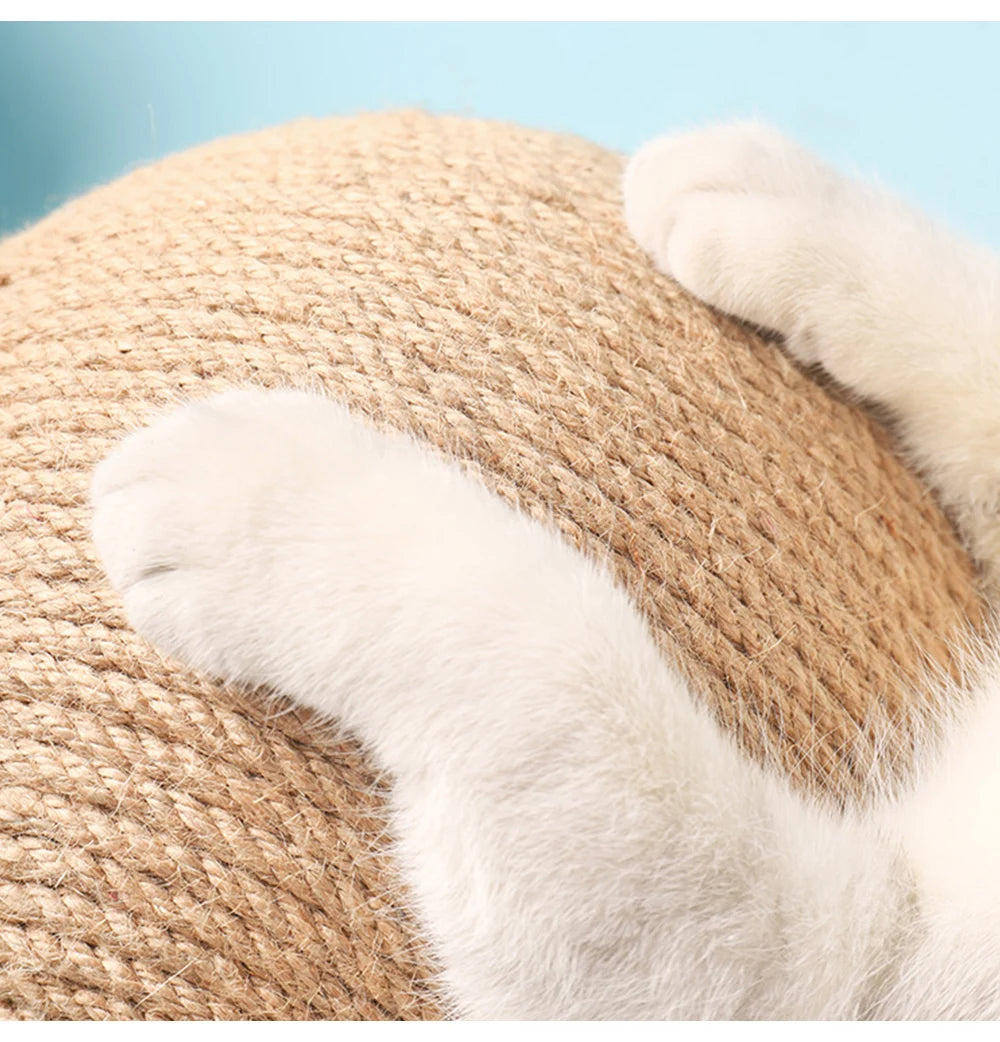 Sisal Cat Scratching Ball Toy – Interactive Play for Cats
