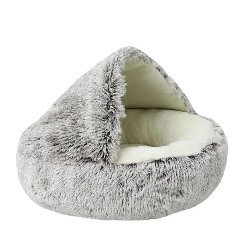 Warm & Cozy Round Plush Bed.7. - FurriendlyPaws | Furry Friends, Happy Hearts