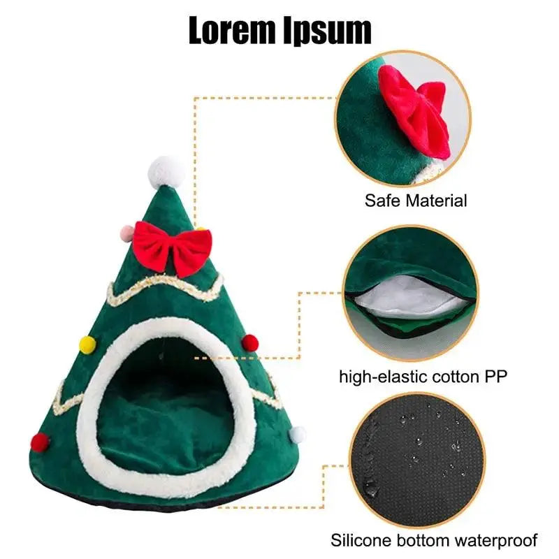 Holiday Tree Cozy Comfort Bed.3. - FurriendlyPaws | Furry Friends, Happy Hearts