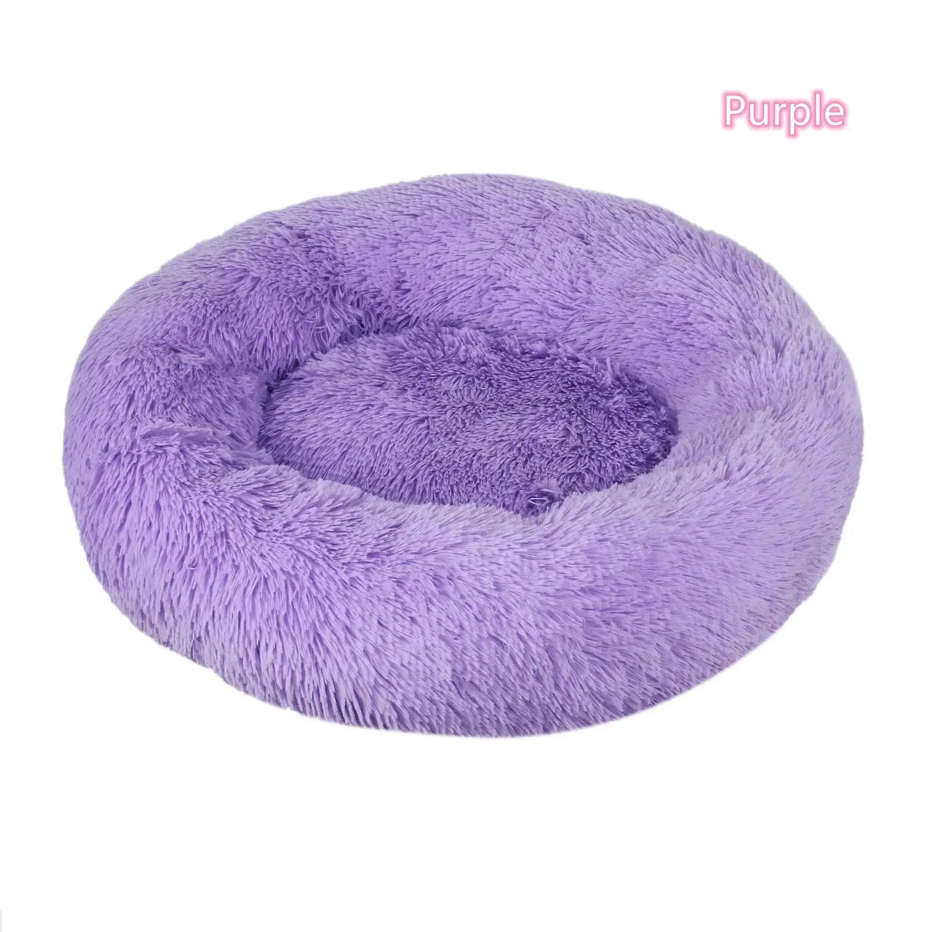 Long-Haired Plush Pet Bed - Comfort & Warmth.13. - FurriendlyPaws | Furry Friends, Happy Hearts