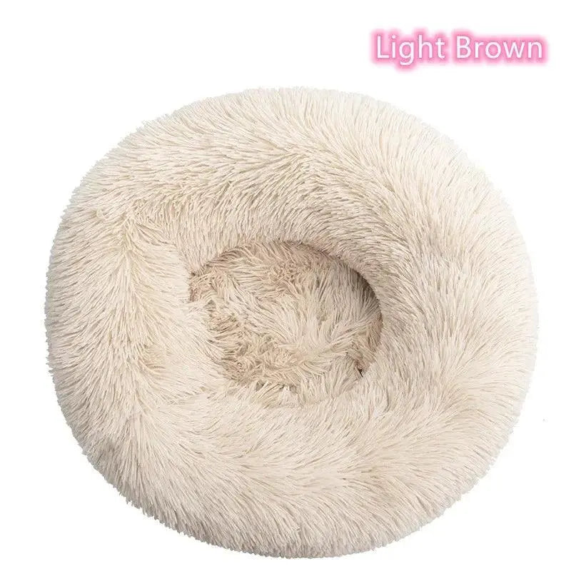 Long-Haired Plush Pet Bed - Comfort & Warmth.12. - FurriendlyPaws | Furry Friends, Happy Hearts