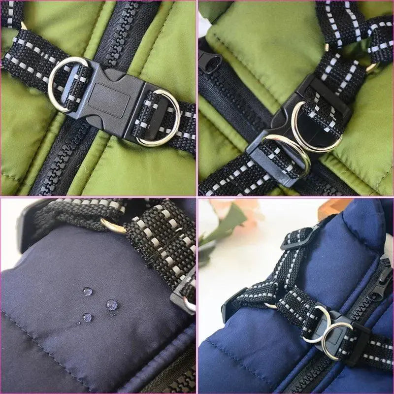 Winter Dog Coat with Harness.4. – Waterproof & Warm for All Sizes - FurriendlyPaws | Furry Friends, Happy Hearts