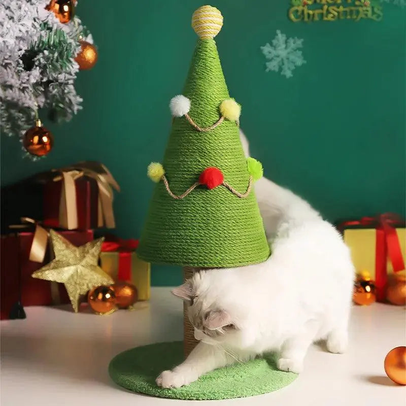 Jolly Cat Tree: Sisal Scratcher Column & Holiday Decor.1. - FurriendlyPaws | Furry Friends, Happy Hearts