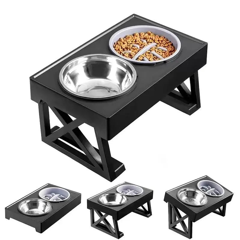 Elevated Dog Food & Water Feeder with Adjustable Height.5. - FurriendlyPaws | Furry Friends, Happy Hearts