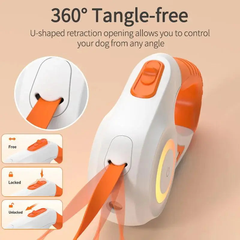 Illuminating Retractable Leash.4. - FurriendlyPaws | Furry Friends, Happy Hearts