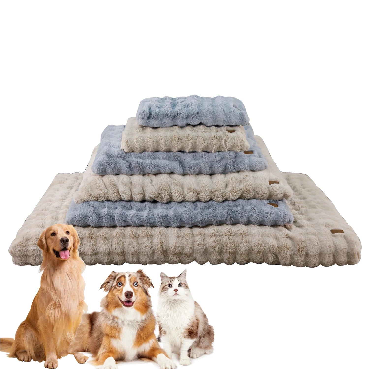 Ultra-Soft Plush Dog & Cat Bed – Calming Sleeping Bed with Thick Foam, Multiple Sizes - FurriendlyPaws | Furry Friends, Happy Hearts