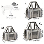 PawPort™ Travel Carrier – Breathable Mesh Pet Bag for Cats & Small Dogs